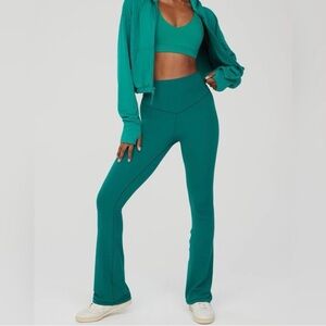 OFFLINE By Aerie Real Me XTRA High Waisted Bootcut Flare Legging Castle Green M